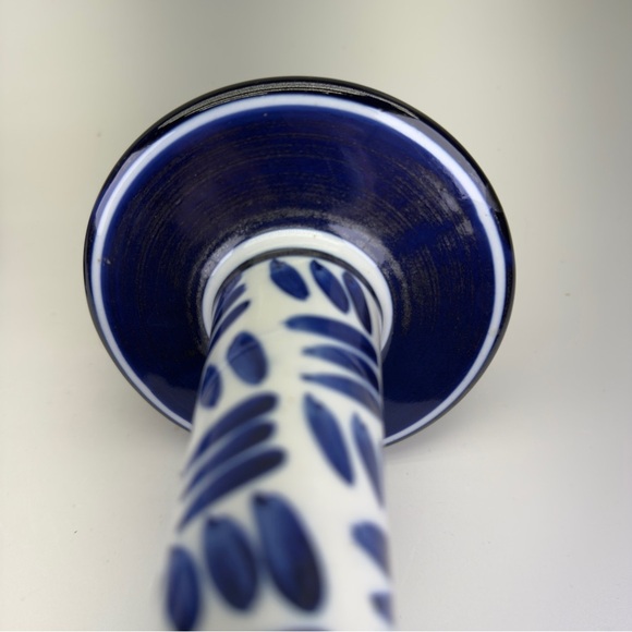 Vintage Blue and White Dansk Candleholders - Picture 7 of 10